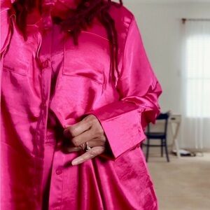 💞Women's Satin TWO PIECE Set in Pink